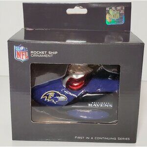 Baltimore Ravens NFL Ornament Santa In A Rocket Ship New FAST SHIPPING